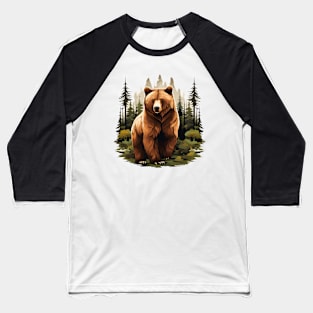 Brown Bear Forest Baseball T-Shirt